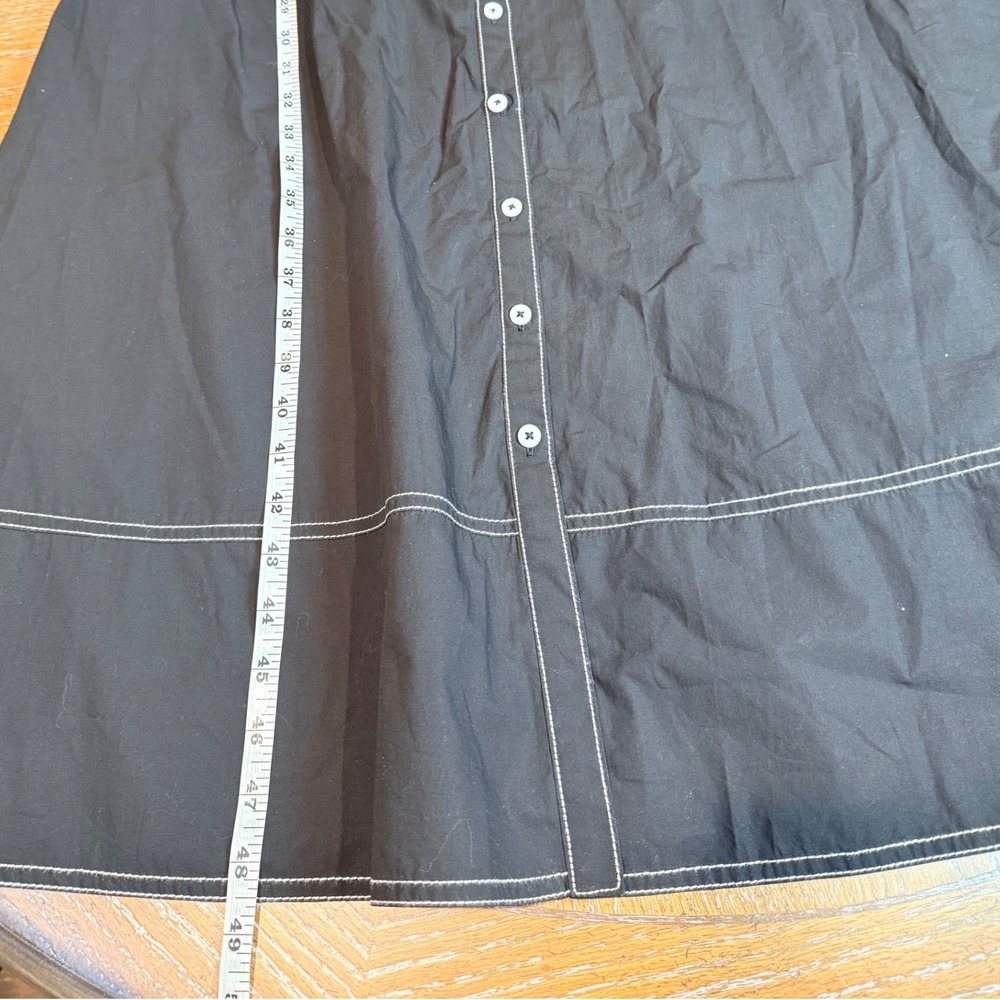 Cartolina Francesca Noir Midi Dress Cotton Black Size Large *No Belt* - Picture 9 of 9